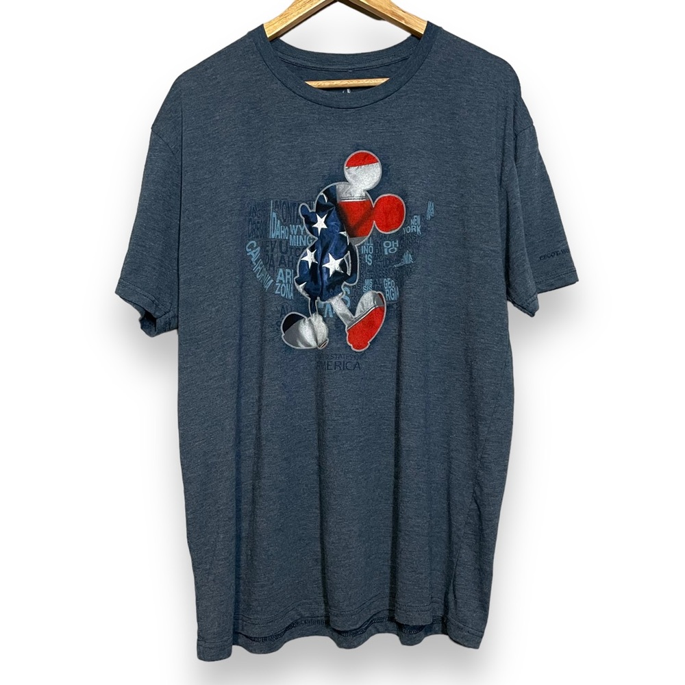 Disney Parks Mickey Mouse Patriotic July 4th‎ U.S. Flag T-Shirt - Size XXL